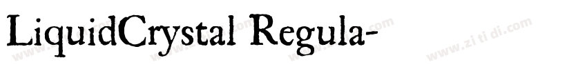LiquidCrystal Regula字体转换